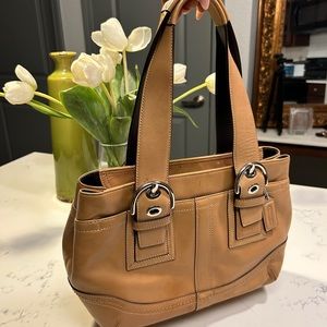 Cream Tan Coach Bag